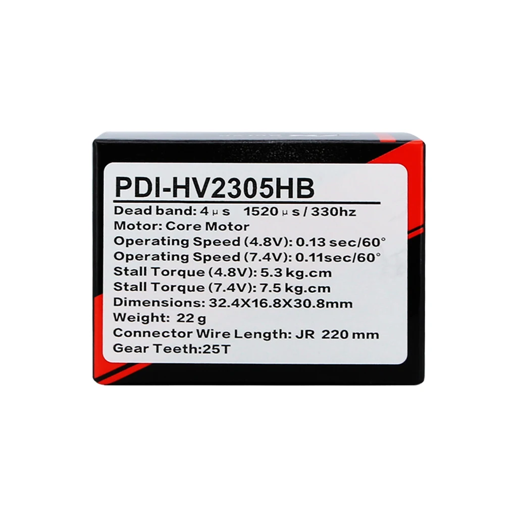 IP67 Wasserdichtes JX PDI-HV2305HB PDI-HV2613MG Hochspannungs-Digitalservo 13,0 kg cm 7,4 V Metallgetriebe für 1/8 RC Crawler Truck Roboter – Detail 11