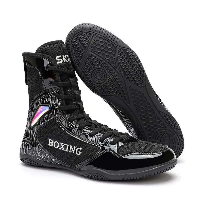 Men Classic Wrestling Boots Professional Outdoor Training Shoes Womens Adult Breathable Boxing Boots Fighting Wrestling Boot