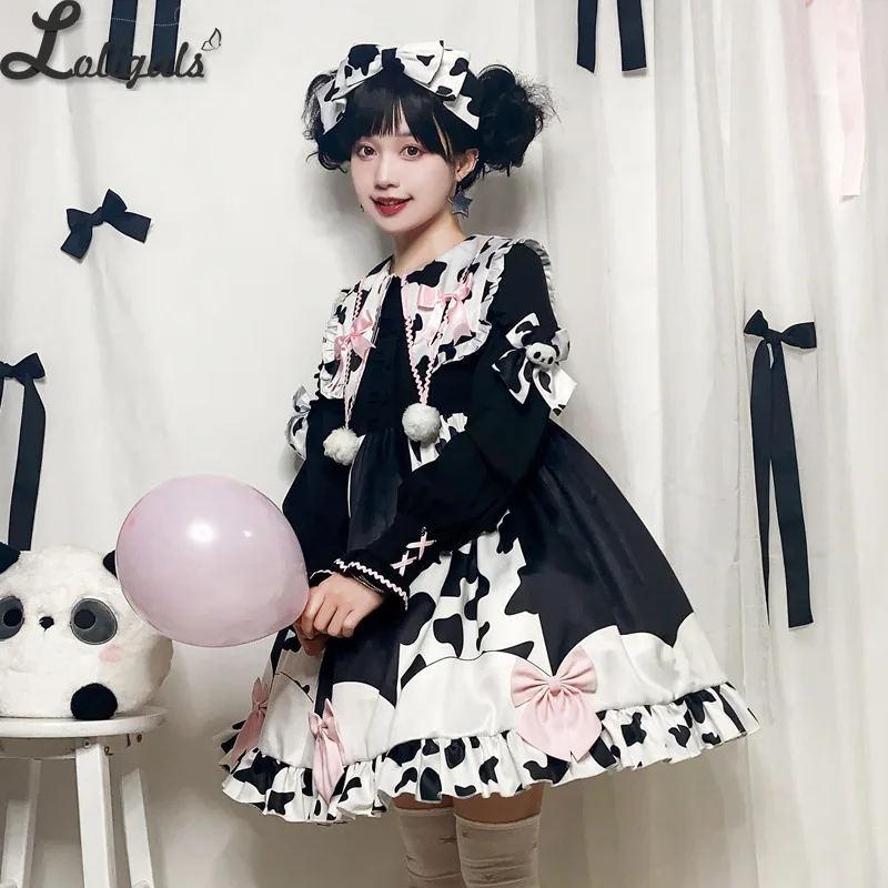 

The Cow's Land ~ Sweet Long Sleeve Lolita Dress by Yomi