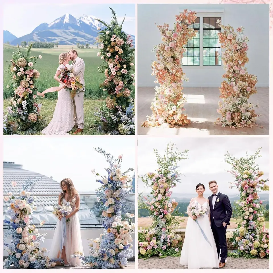 Set Di 3 Supporti Ad Arco Per Matrimoni, 1,8 M, 1,5 M, 1,2 M, In