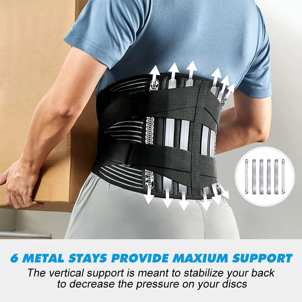 3XL Sports Double Pull Back Lumbar Support Belt Waist Orthopedic