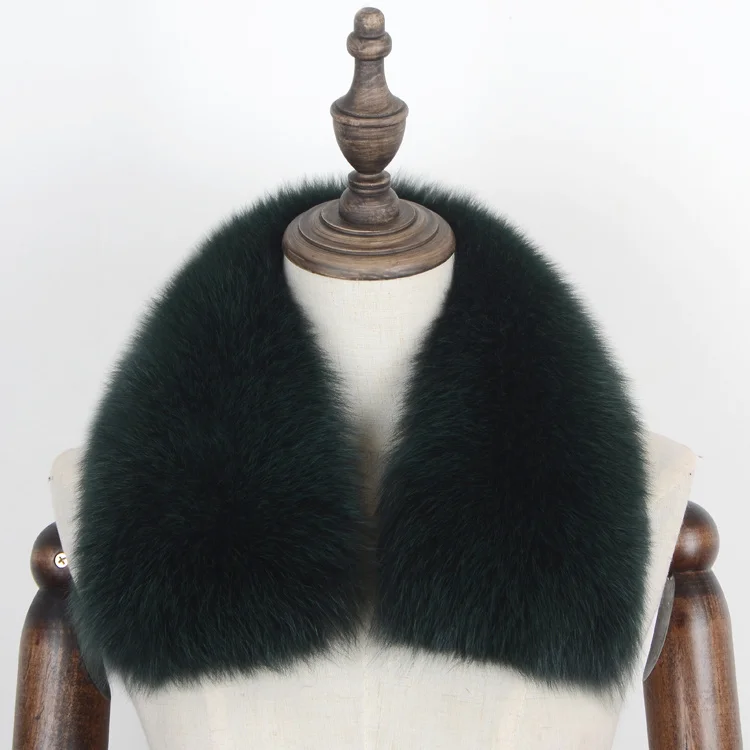 

Genuine Real Fox Fur Collar For Jackets Winter Warm Neck Square Collar Scarves Women Fur Scarf Decor Luxury Short Muffler