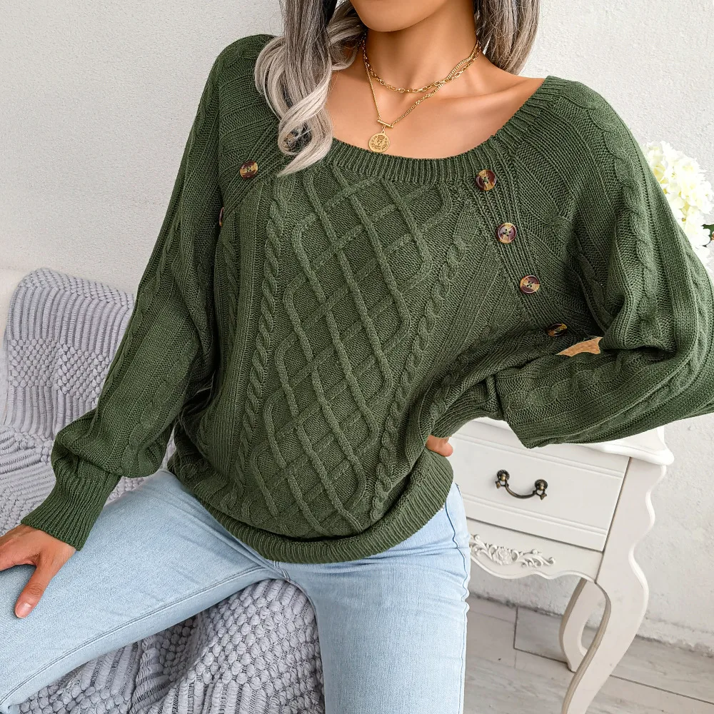 CHILLGIO Frauen Gestrickte Pullover Casual Streetwear Strick Langen Ärmeln Elastische Tricots Neue Herbst Winter Warme Strick Pullover – Detail 12