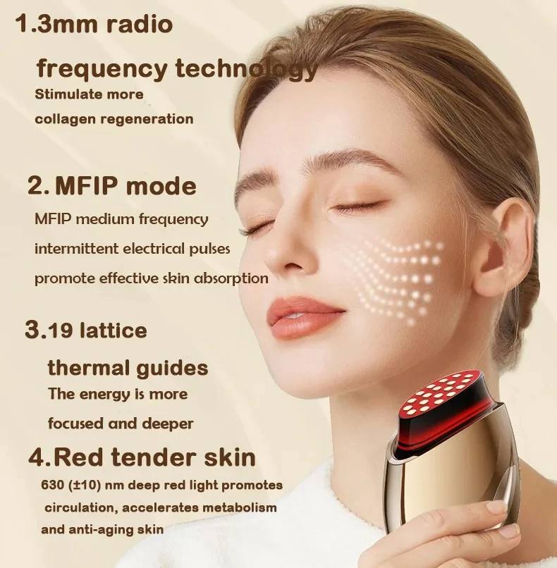 Collagen Anti Wrinkle Rf Face Lifting Lift Massager Facial Massager Ems Microcurrent Facial Tighten Skin Wrinkle R