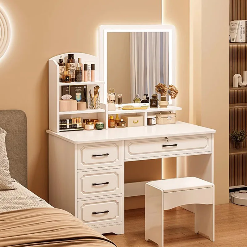 

Nordic Storage Dressing Table Vanity Organizer Bedroom Stool Dressing Table Woman Comfortable Meuble De Chambre Furniture Makeup