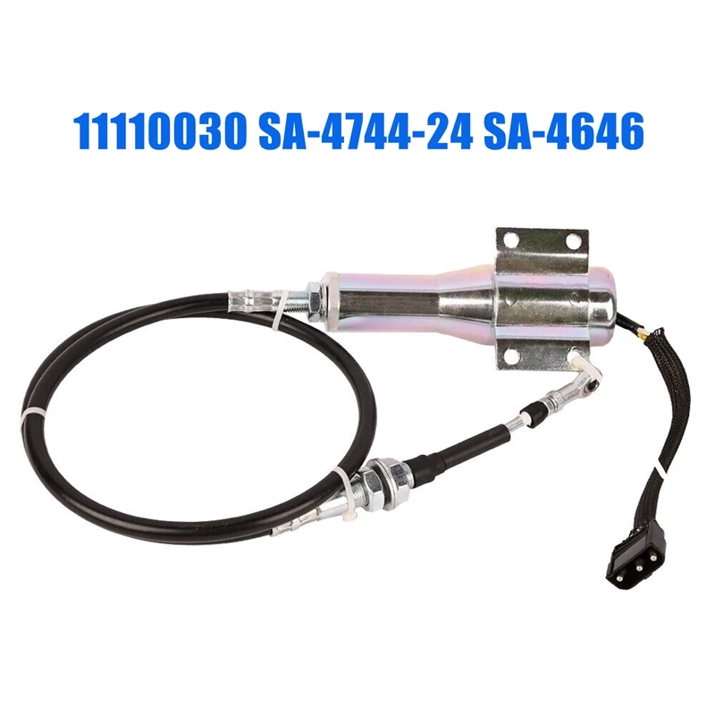 

24V Stop Solenoid For Volvo Wheel Loaders Parts Accessories L70C L120C L90C L220D L70D VOE 11110030 SA-4744-24 SA-4646