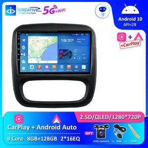  Car Radio Multimedia MP5 Player for Renault Trafic/Opel Vivaro  B 2014-2018 Car Stereo Support Bluetooth/GPS Navigation/Mirror  Link/Steering Wheel Control/USB/Carplay/DSP,M500s 4g+64g : Electronics
