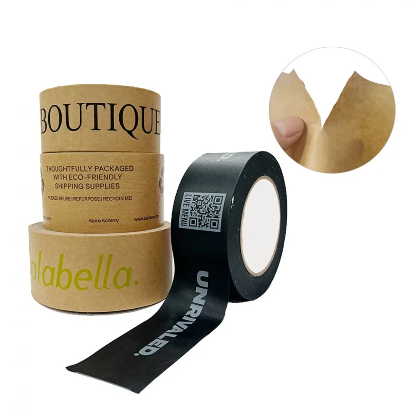 

custom,ANTI Custom Printed Logo Eco Friendly Recycled Water Activated 2 Inch Kraft Paper Gummed Tape for Packaging