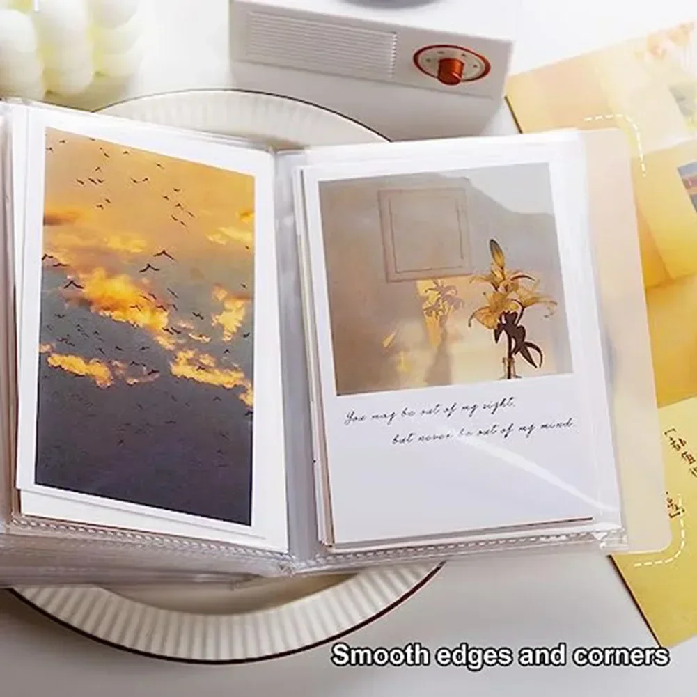 2 Albums Photo A6 Transparents - 48 Pochettes - Format 10x15 Cm - Rangement Cartes Postales, Timbres, Autocollants