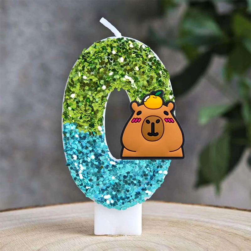 Niedliche Capybara-Kerze Nummer 0-9 Fußball-Kerze Kuchendekoration Capybara Geburtstagsparty für Kinder Babyparty Spielzeug Geschenke – Detail 32