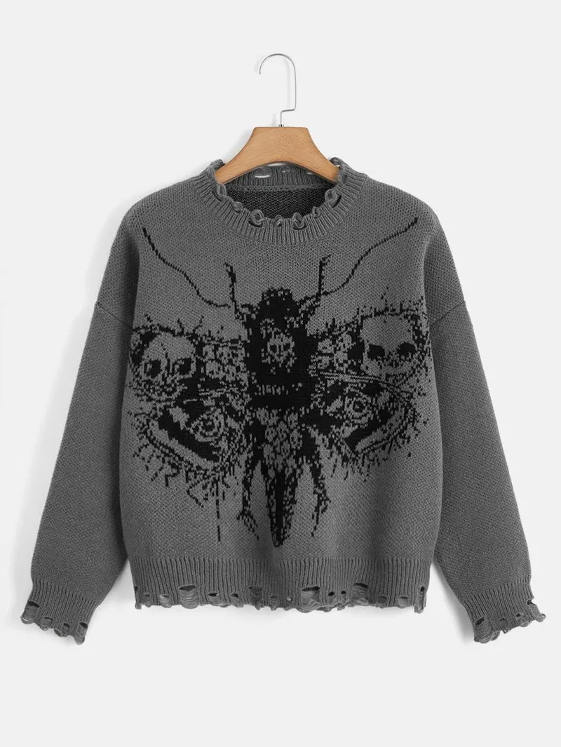 

Traf Women's sweater y2k new pullovers jacquard jumper Winter clothes women tops vintage Female clothing long sleeve Oversize