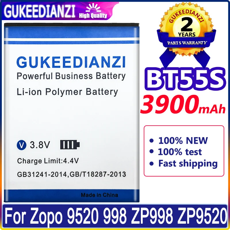 Аккумулятор GUKEEDIANZI 3900mAh BT55S для ZOPO 999 998 9530 9520 3X ZP998 ZP999 ZP3X ZP9520 ZP9530 батареи телефона |