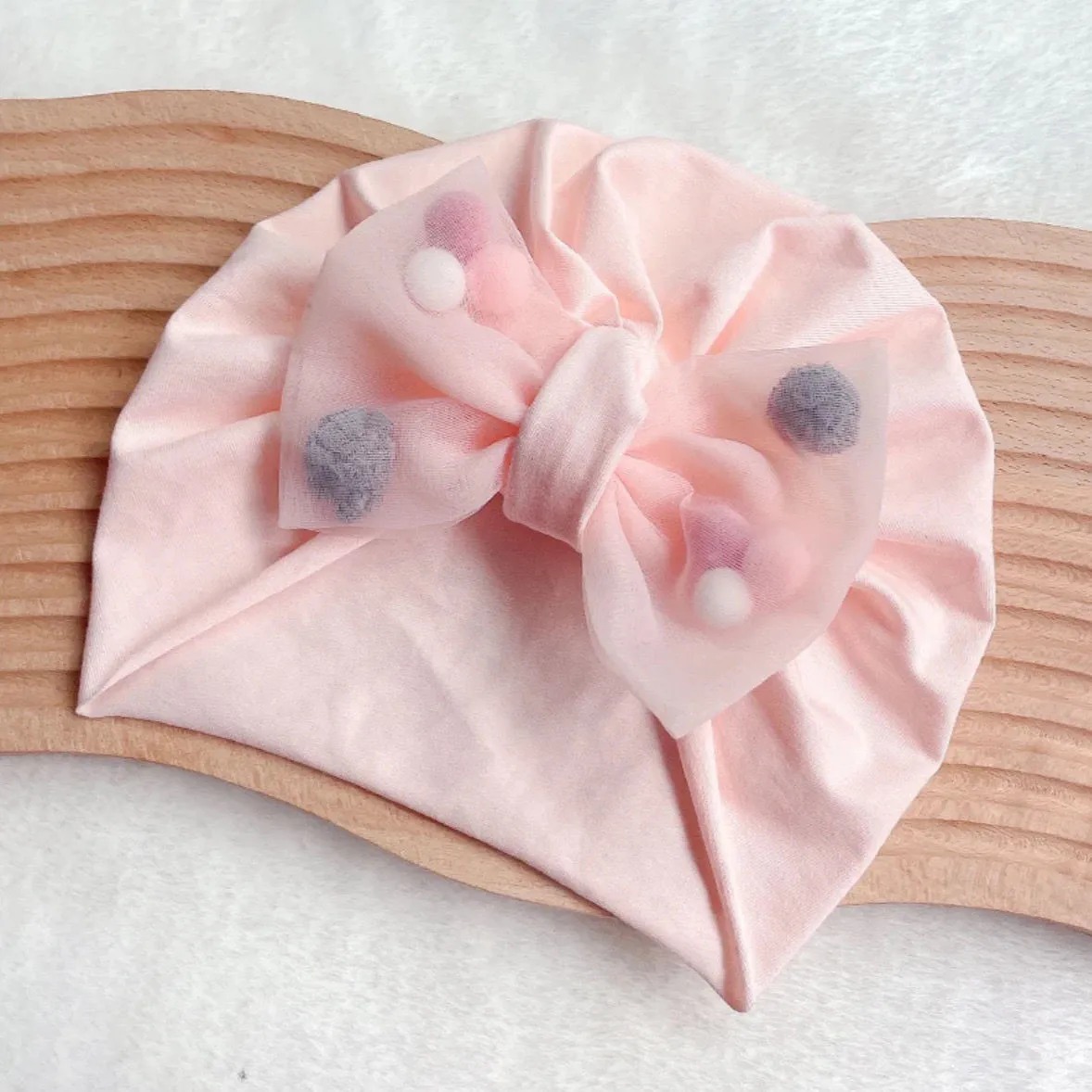 

Accessories Baby Girl Cotton Turban Big Bow Hat Toddler Kids Head Wrap Newborn Beanie Solid Color Infant Bonnet Cap 0-2T