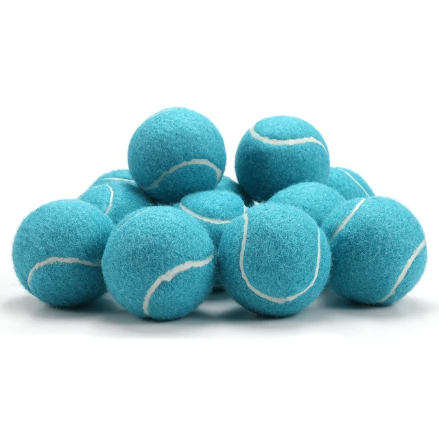 12 Pack Advanced Training Tennis Balls Practice Balls,Come with Mesh Bag for Easy Transport,Good for Beginner Training Ball Blue 3