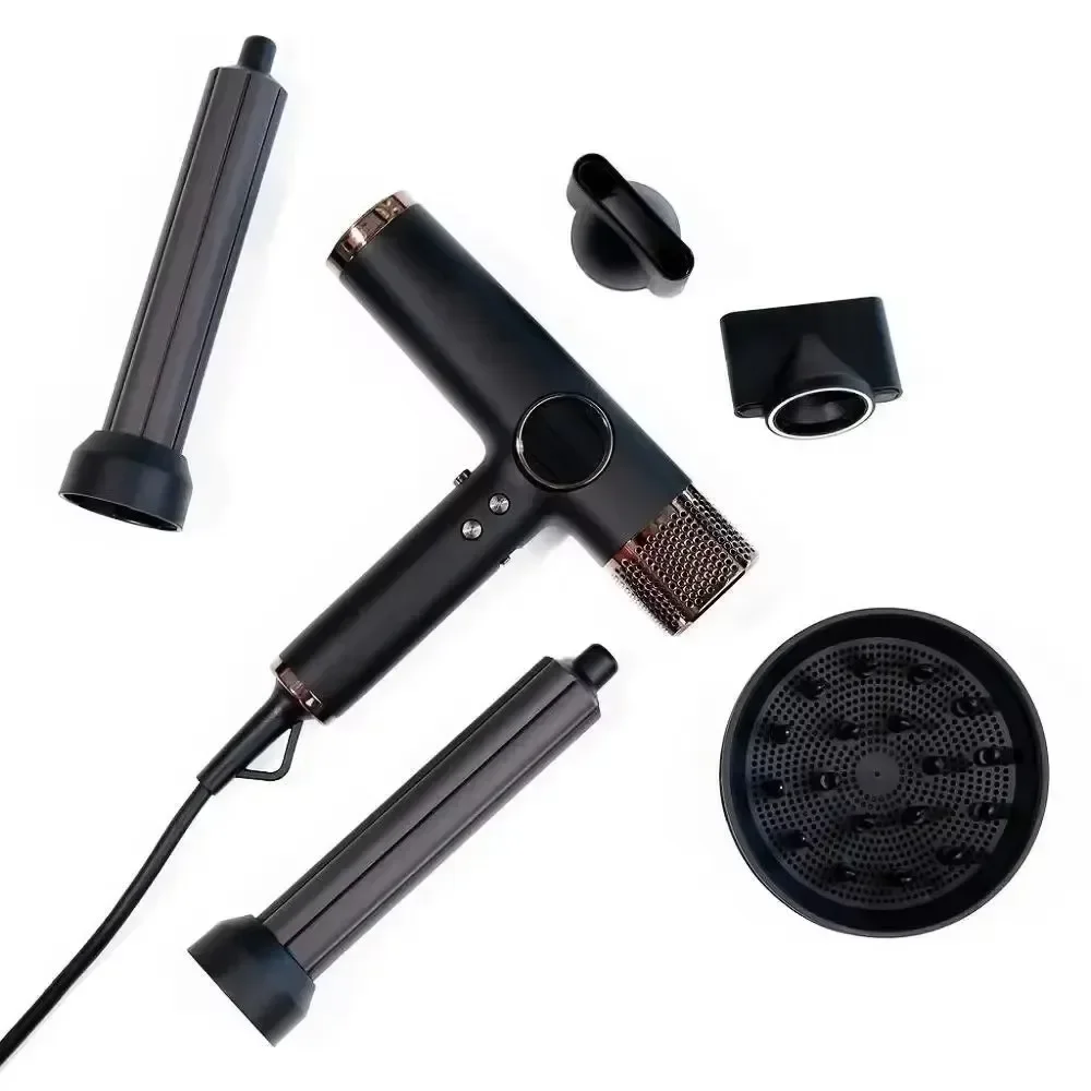 Description Picture 2 of item5 in 1 Professional Led Display Hair Dryer 110000RPM High-Speed Brushless Motor Negative Ion Blow Dryer Fast Drying Salon