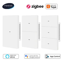Yagusmart Zigbee US Smart Switch Push Button Light Switch Neutral Optional Work with Tuya Home Google Home SmartThings APP