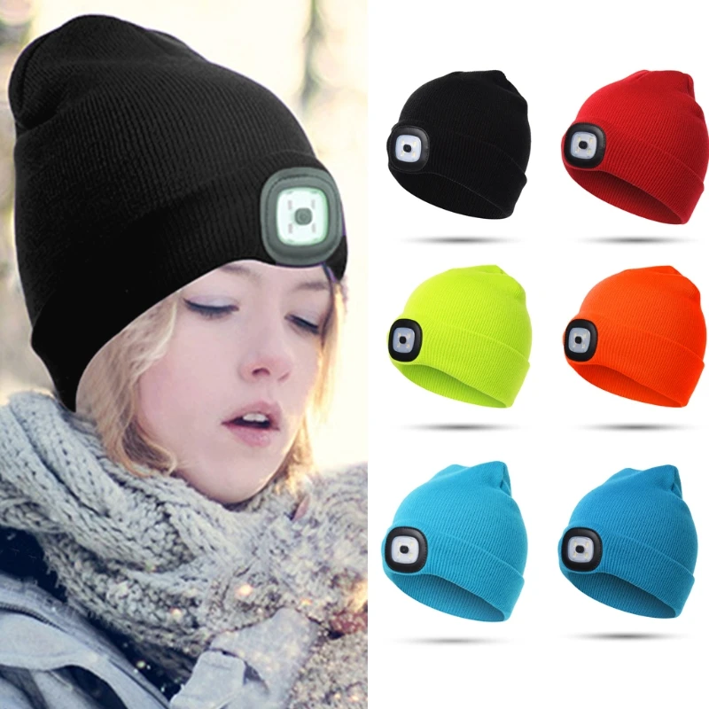 

Hat With 4 USB Rechargeable LED for Children Night Lighting Ultra-Soft Windproof Hat Multipurpose Campings Drop Shipping
