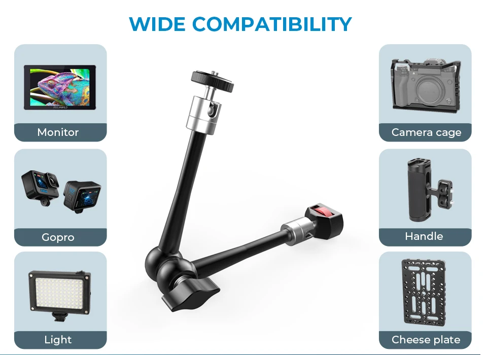 11 inches Articulating Arm Adjustable Friction Extension Magic Arm For DSLR LCD