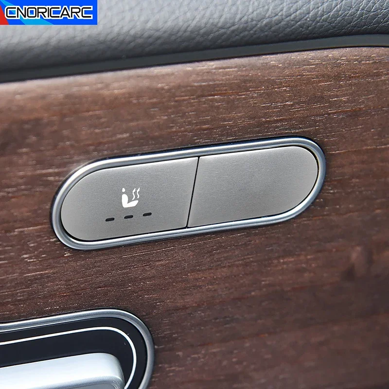 차량 액세서리 시트 히팅 단추 커버 트림, 메르세데스 벤츠 GLC X253 GLS GLE W167 GLB X247 A B C E 클래스 W177 W247 W205 W213 차량 액세서리 시트 히팅 단추 커버 트림, 메르세데스 벤츠 GLC X253 GLS GLE W167 GLB X247 A B C E 클래스 W177 W247 W205 W213