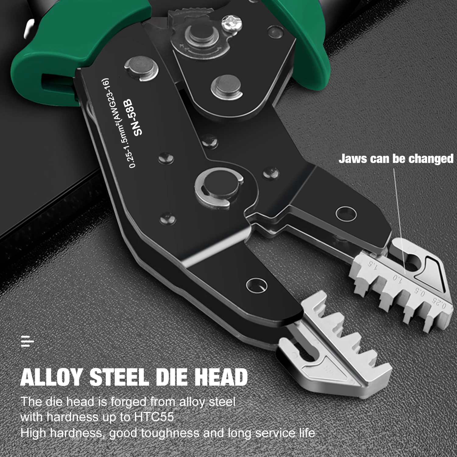 Hand Crimping Tool Wire Ratchet Crimping Plier XH2.54/DuPont2.54/2.8/4.8/6.3 JST Terminals Crimper SN-58B