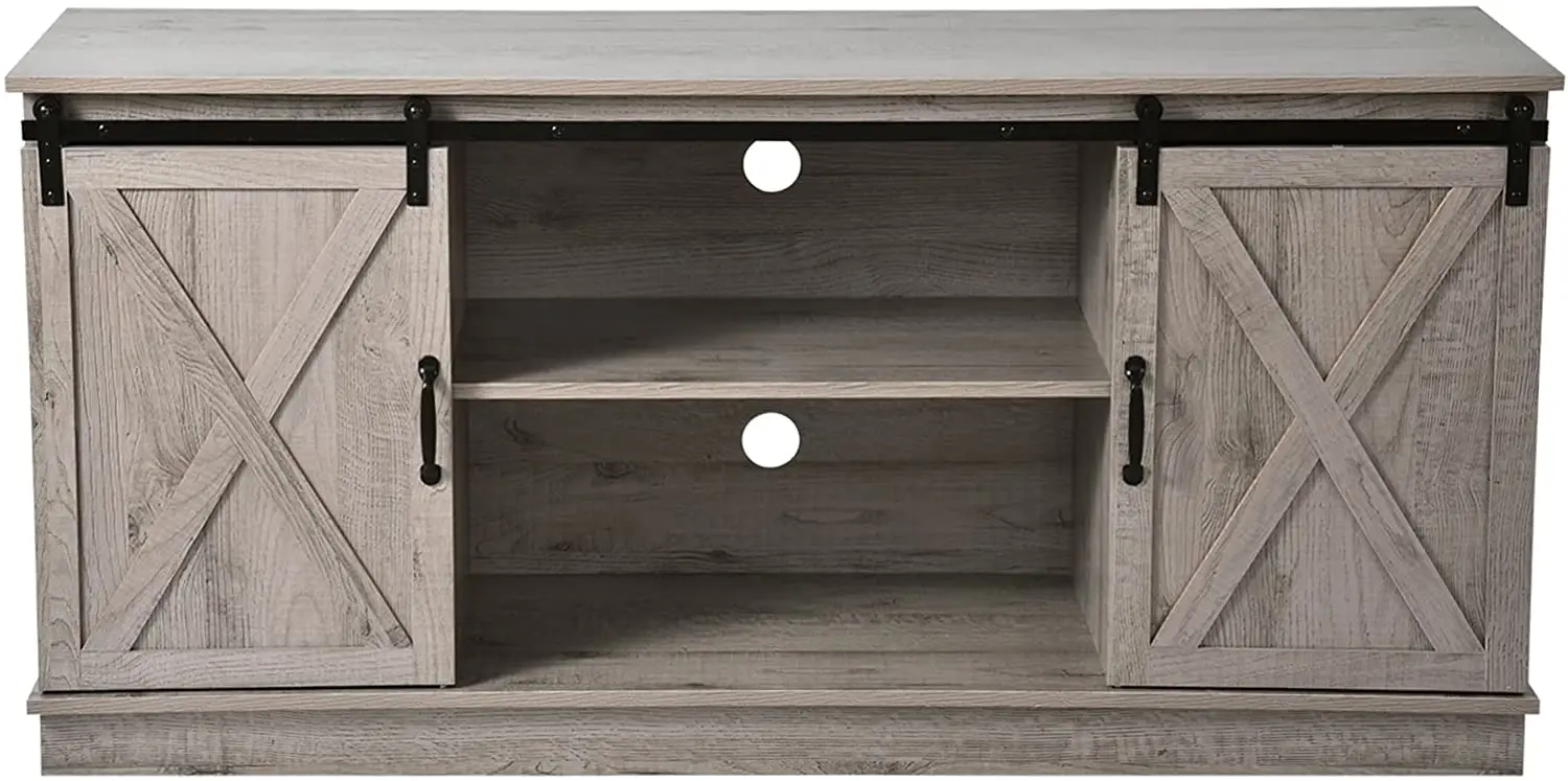 

European and American style retro panel living room, home barn door sliding rail, multi-layer movable partition storage, large