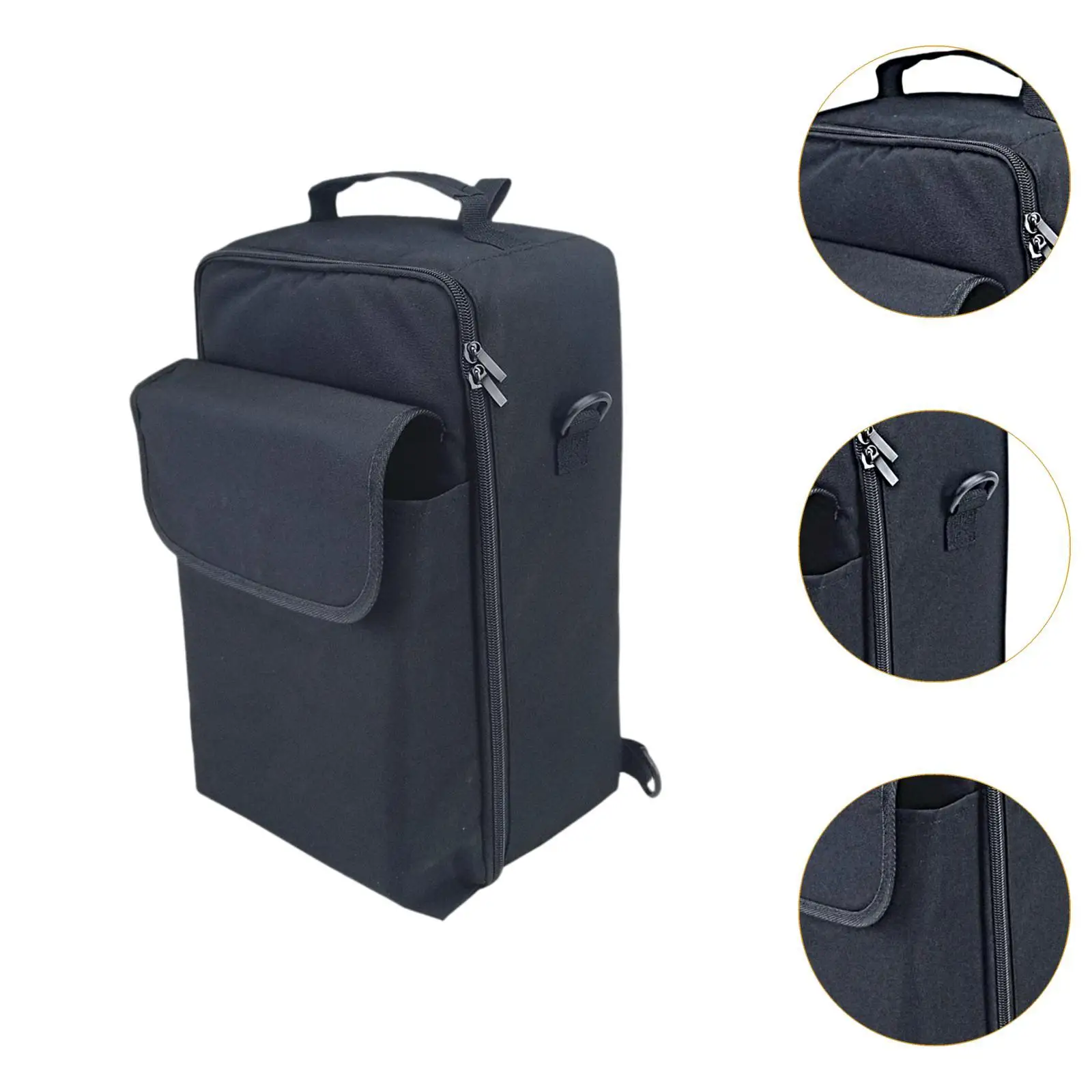 Gaming Console Backpack Carrying Bag Dustproof Zippered Pocket Shoulder Bag Travel Carrying Case for Power Cords Cards Laptop