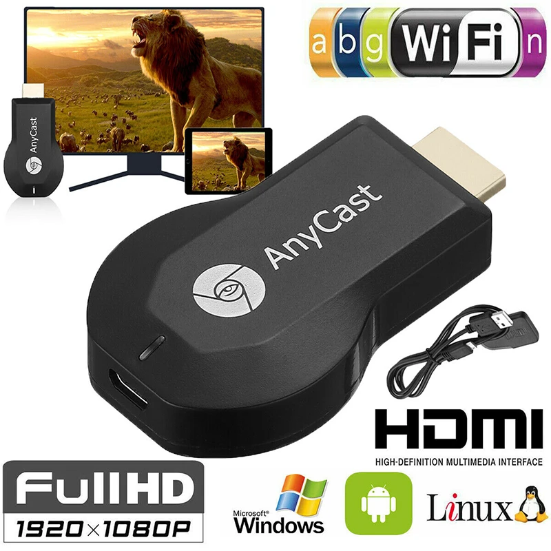 AnyCast M12 Plus WiFi Receiver Airplay Display Miracast HDMI compatible