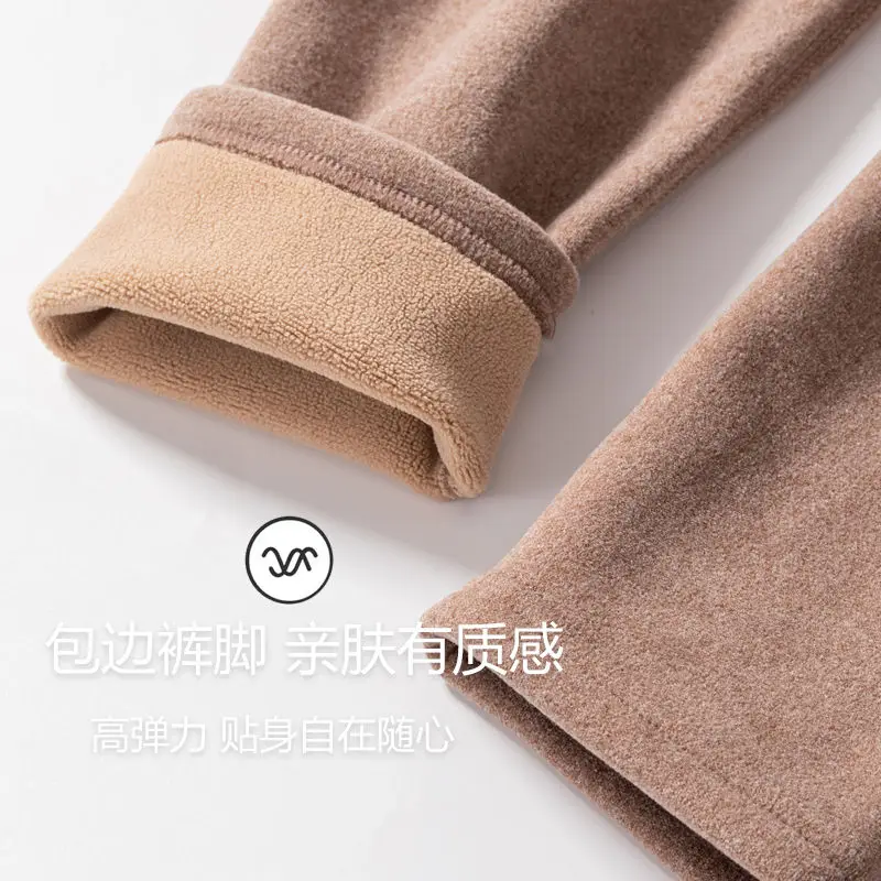 Thermal Underwear For Women Winter Warm thicken lamb fleece high elastic  Long Johns bottoming Two Piece Sets Thermos Clothing