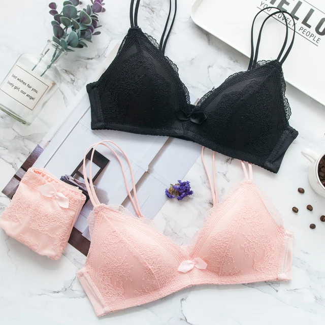 Roseheart Sexy Bralette Wireless Seamless Cotton Cup A B Student