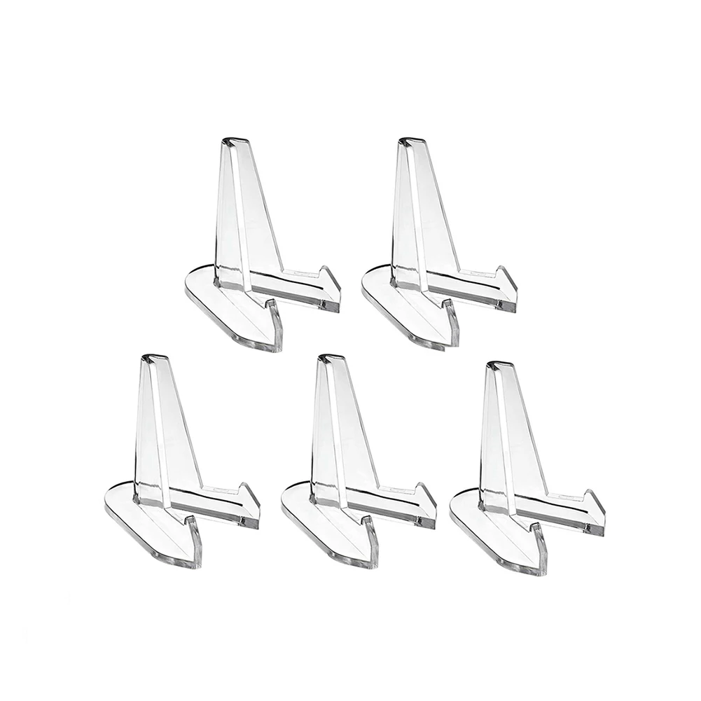 

5pcs Clear Acrylic Coin Display Stand 36/58/68mm Transparent Triangle Holders Commemorative Coin Storage Rack Easel Support Rack