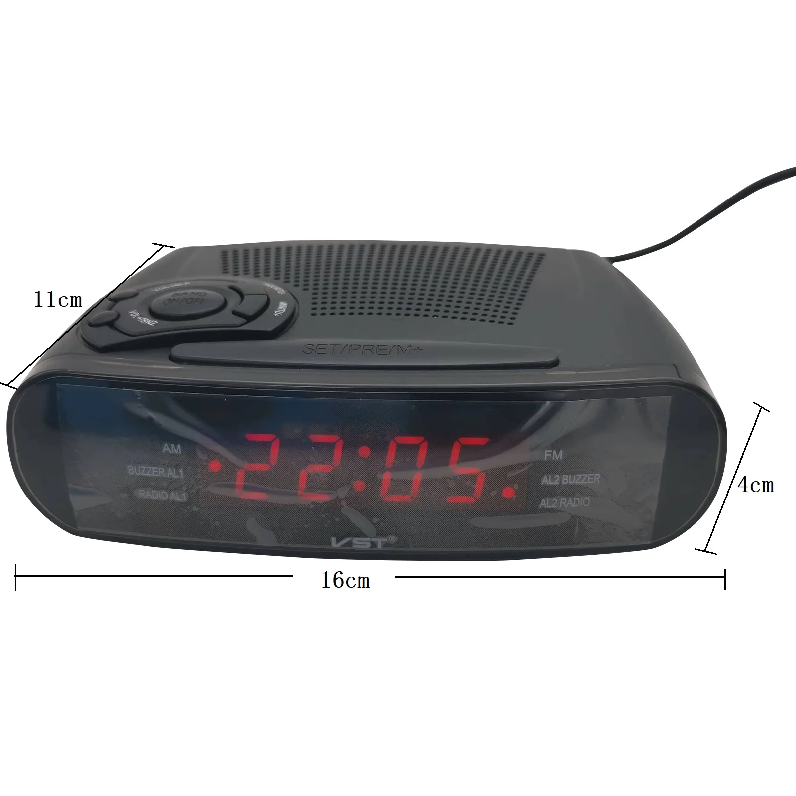 

Alarm Clock Radio with AM/FM Digital LED Display with Snooze, Battery Backup Function Dropshipping