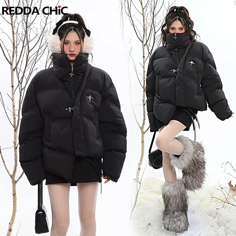 reddachic-star-girl-y2k-irregolare-nero-puffer-cappotto-trapuntato-da-donna-piumino-solido-casual-dolcevita-capispalla-parka-invernali