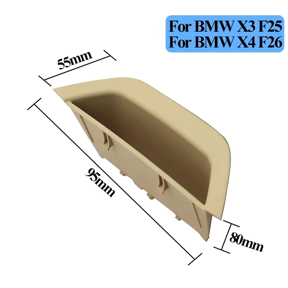 LHD Front Left Door Pull Handle Driver Door Armrest Panel Cover Storage Box For BMW X3 F25 X4 F26 2010-2016 51417250307 3
