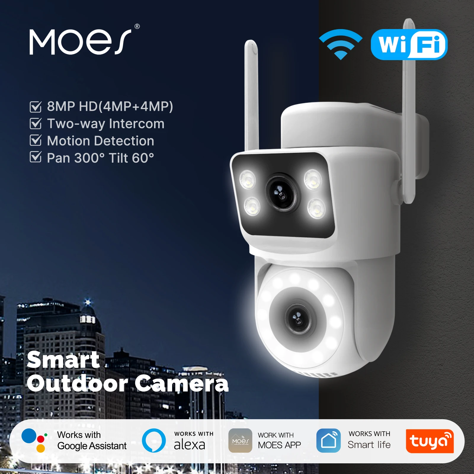 MoesTuyaSmartWiFiOutdoorSecurityCamera8MPDualScreen2.4G/5GIP65WaterproofMotionDetectionAutoTrackTwo-WayAudio-AliExpress30