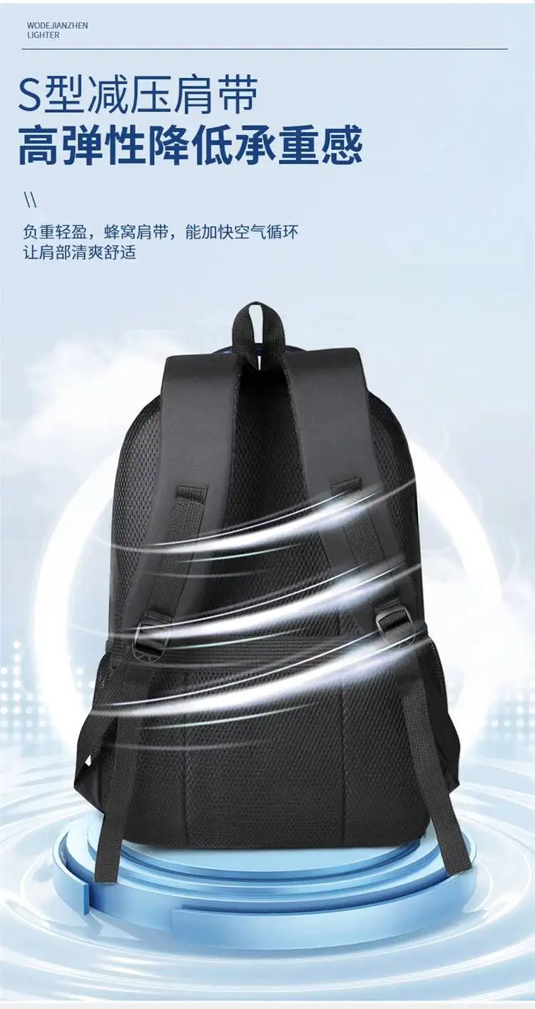 Mittelschule, mehrschichtig, doppelte Umhängetaschen, zum Verkauf, Herrenmode-Rucksack, Herren-Business-Pendler-Rucksack mit großer Kapazität – Detail 14