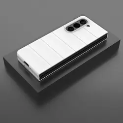 Premium Armor Hybrid Silicone Bumper Protective Back Case for Z Fold 8 (White)