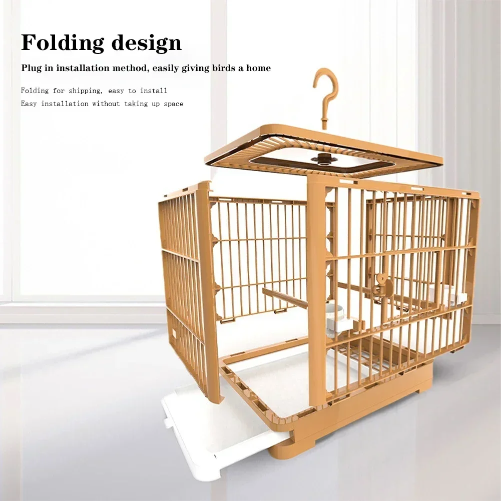 Portable Bird Container Bird Travel Carrier Bird Cage with Handle Large Space 1
