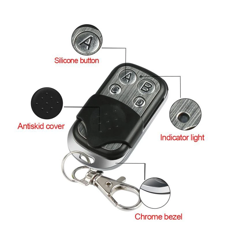 

4-channel copy garage door remote controller copy remote electric door remote controller clone 433MHz fixed code learning code