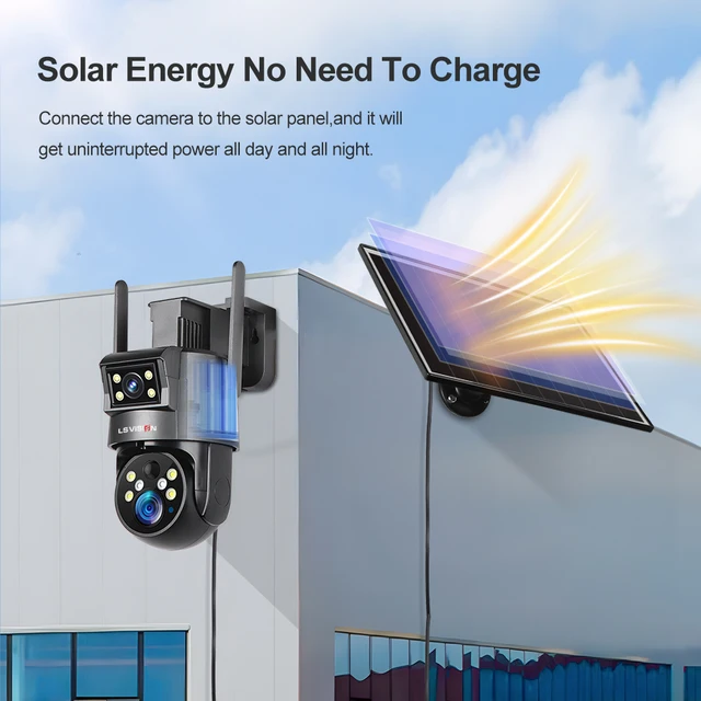 Ubox Camera 8MP 4G Solar Camera Outdoor 20X Zoom 4G/WiFi Security Camera PIR Detection Auto Tracking PTZ Surveillance Cameras 2