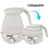 Foldable Electric Kettle for Travel 110/220V 0.6L 600W Household Tea Pot Mini Water Kettle Food Silica Gel Portable Teapot 4