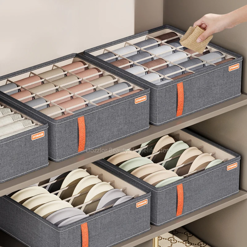 Description Picture 3 of itemCabinet Drawer Organizers Socks Underwear Organizer Box Bedroom Wardrobe Clothes Organizer For Underwear Socks Storage Organizer