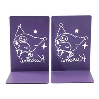 Sanrio Kuromi Bookends Purple Metal Bookends Heavy Duty Bookends for Fans Collection Book Lovers Home Office Bookends Supplies 1