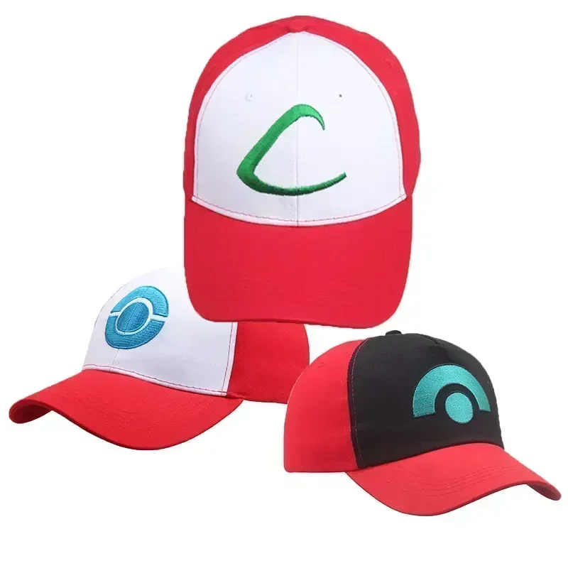Baseball Caps Adjustable Letter Gifts Peaked Cap Children Adult Embroidery Cosplay Anime Pokemon Figure Ash Ketchum