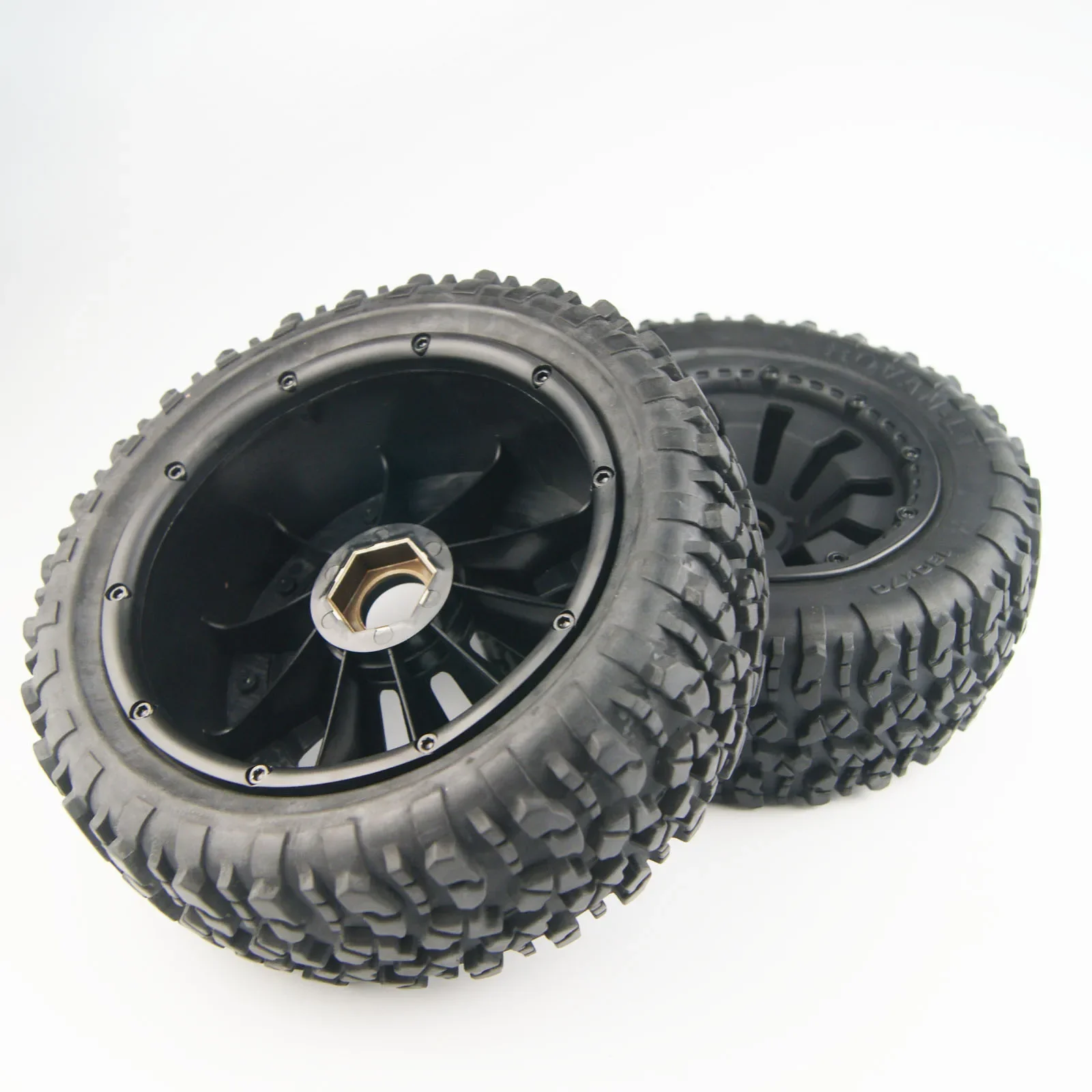 Ruote Pneumatiche Knobby Per HPI Rovan KM Baja 5B 5T 5SC – Losi 5ive T DBXL – 195x75mm