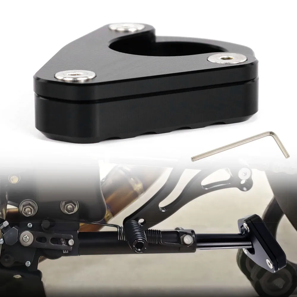 

kickstand side Motorcycle Fit For Kawasaki Ninja ZX10R Ninja ZX-10RR stand enlarger extension enlarger pate pad Kickstand Foot