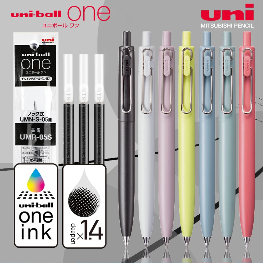 

Uni Small Thick Core Limited Gel Pen UMN-SF-38/05 Upgraded Version Low Center of Gravity Press Black Pen 0.38/0.5mm Stationery