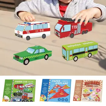 Paper Plane Kit Paper Toys For Kids Funny Paper Craft Kit Versatile Paper Aircraft Toy Airplane Craft Paper For Children Boys 2