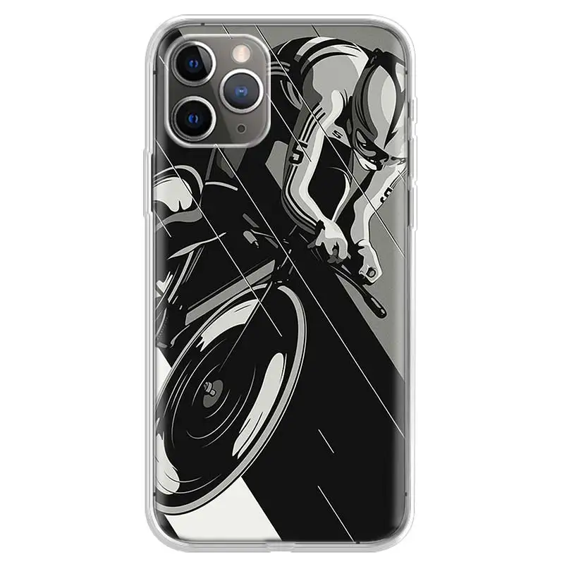 Mountain Bike Adventure Pattern Soft TPU Phone Case