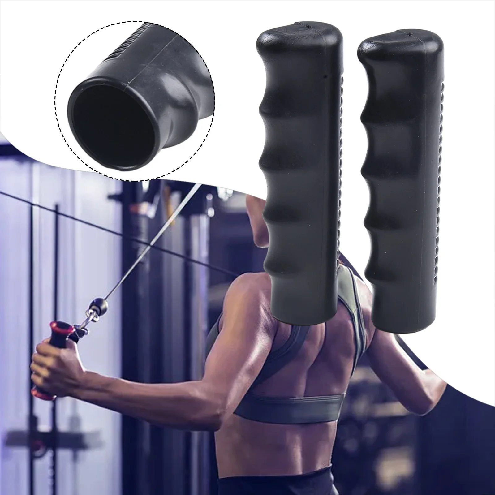 Non Slip And Weatherproof Rubber Handles For Wheelbarrow Easy Installation Suitable For Most Wheelbarrows 2Pcs