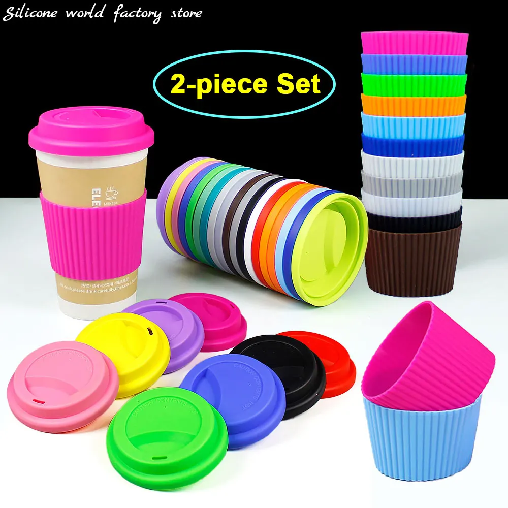 4pcs Silicone Cup Lids - Reusable Airtight Dust-Proof Mug Covers For Hot & Cold Drinks
